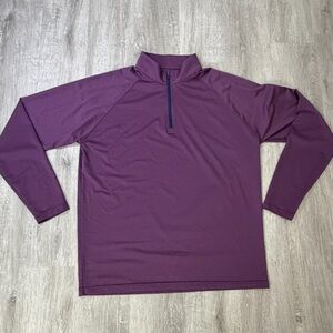 Holderness & Bourne Men's Size M 1/4 Zip Bordeaux Somerville Golf Pullover